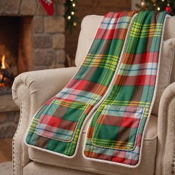 Northwest Territories Tartan Hand-Warmer Pocket Scarf