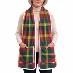 Maple Leaf Tartan Hand-Warmer Pocket Scarf