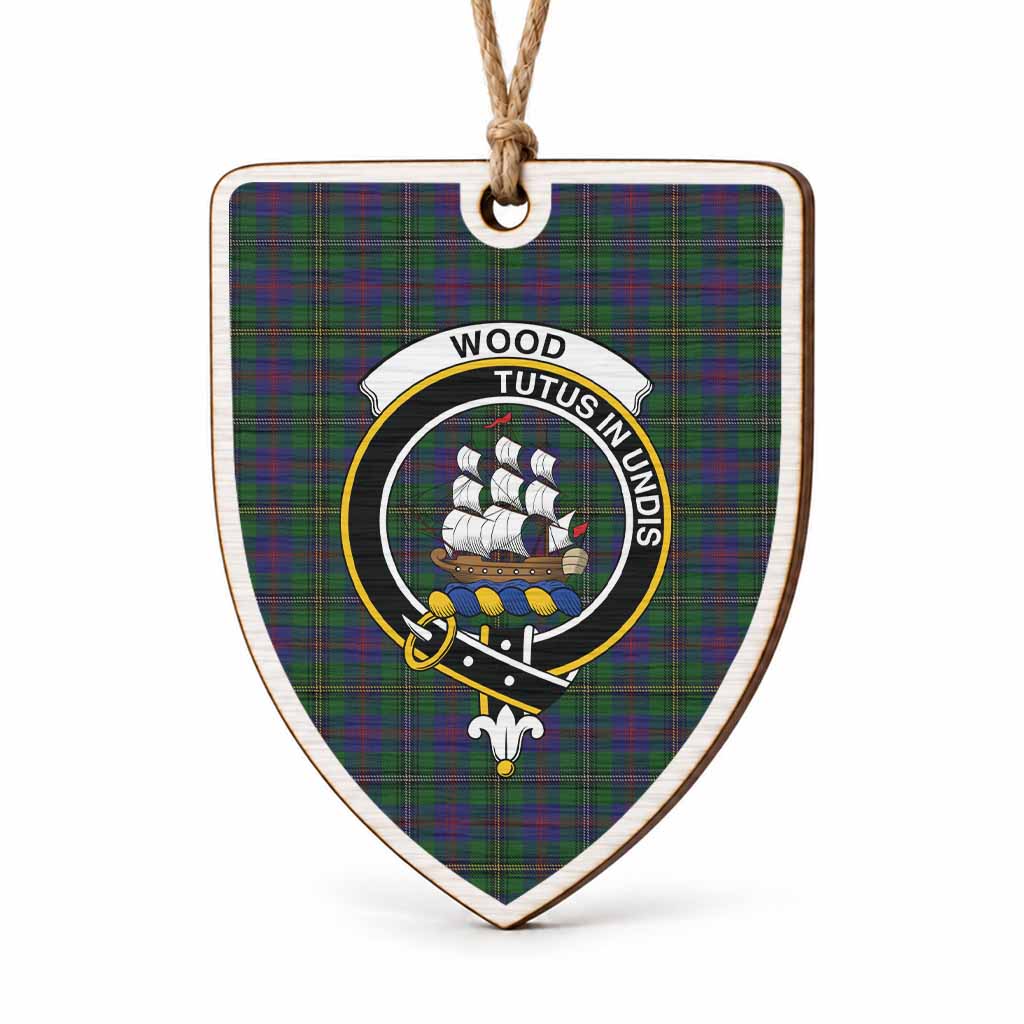 Wood Tartan Crest Shield Wood Ornament , Scottish Heritage Family Keepsake Gift