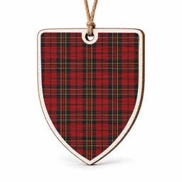 Brodie Tartan Shield Wood Ornament , Pick Your Clan & Regional Plaid
