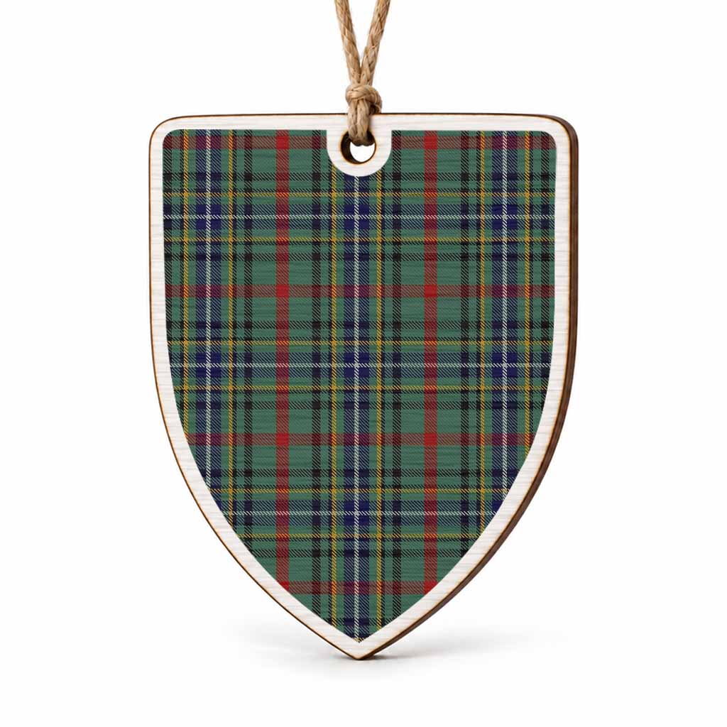 Bisset Tartan Shield Wood Ornament , Pick Your Clan & Regional Plaid