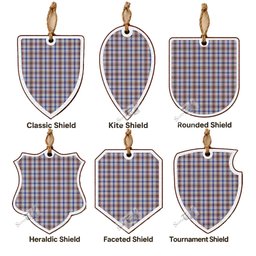 Boswell Tartan Shield Wood Ornament , Pick Your Clan & Regional Plaid