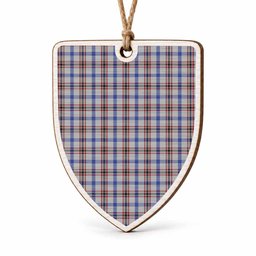 Boswell Tartan Shield Wood Ornament , Pick Your Clan & Regional Plaid