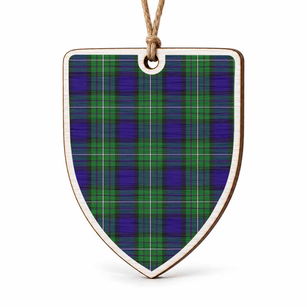 Alexander Tartan Shield Wood Ornament , Pick Your Clan & Regional Plaid