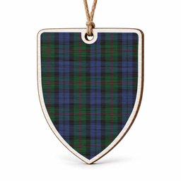 Baird Tartan Shield Wood Ornament , Pick Your Clan & Regional Plaid