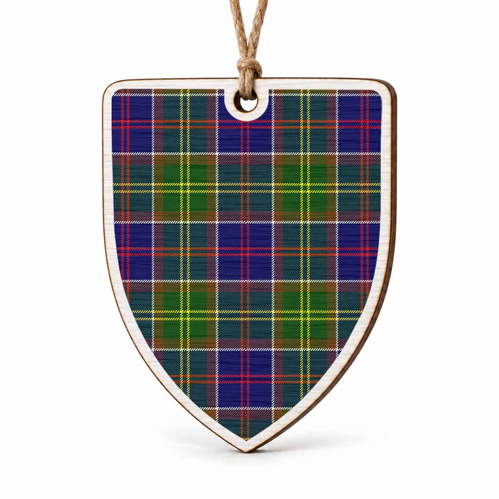 Dalrymple Tartan Shield Wood Ornament , Pick Your Clan & Regional Plaid