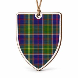Dalrymple Tartan Shield Wood Ornament , Pick Your Clan & Regional Plaid