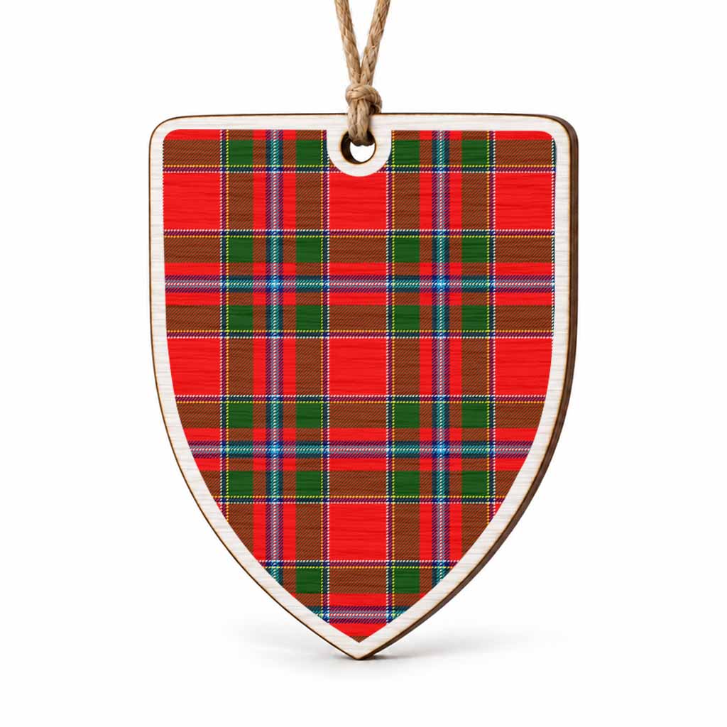 Butter Tartan Shield Wood Ornament , Pick Your Clan & Regional Plaid