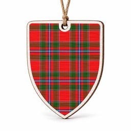 Butter Tartan Shield Wood Ornament , Pick Your Clan & Regional Plaid