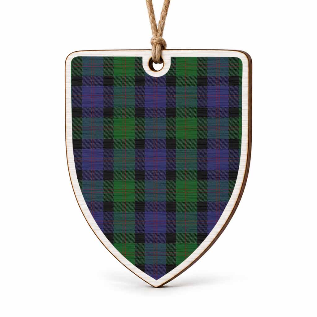 Blair Tartan Shield Wood Ornament , Pick Your Clan & Regional Plaid
