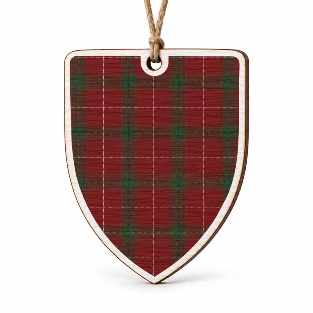 Carruthers Tartan Shield Wood Ornament , Pick Your Clan & Regional Plaid