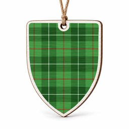 Boyle Tartan Shield Wood Ornament , Pick Your Clan & Regional Plaid