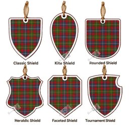 Forrester (Foster) Tartan Shield Wood Ornament , Pick Your Clan & Regional Plaid