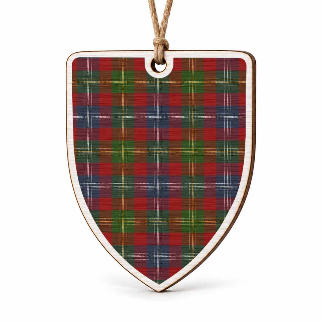Forrester (Foster) Tartan Shield Wood Ornament , Pick Your Clan & Regional Plaid
