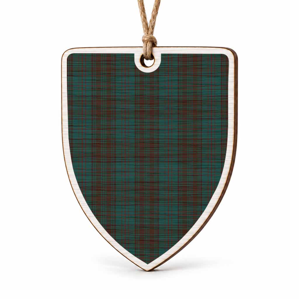 Dublin Tartan Shield Wood Ornament , Pick Your Clan & Regional Plaid