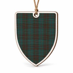 Dublin Tartan Shield Wood Ornament , Pick Your Clan & Regional Plaid