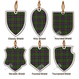 Cochrane Tartan Shield Wood Ornament , Pick Your Clan & Regional Plaid
