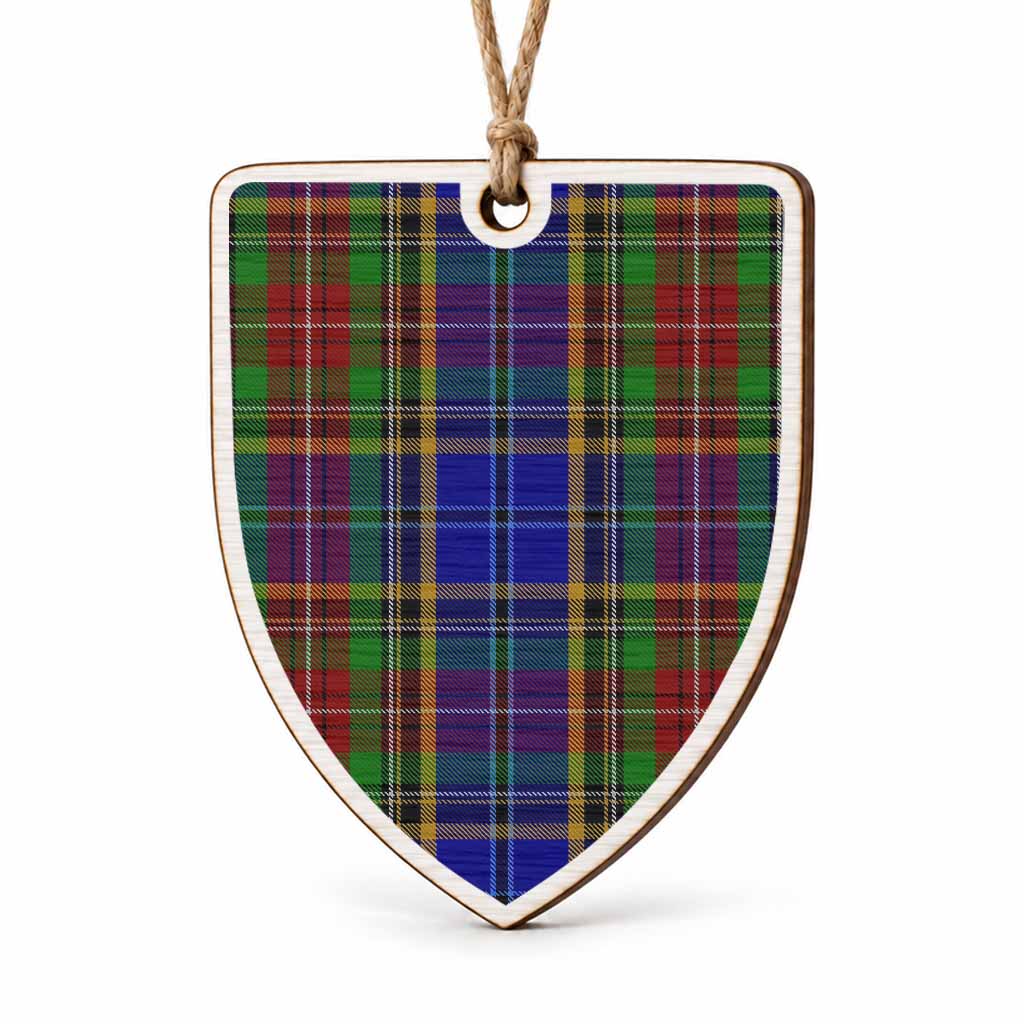 Beattie (Beatty) Tartan Shield Wood Ornament , Pick Your Clan & Regional Plaid