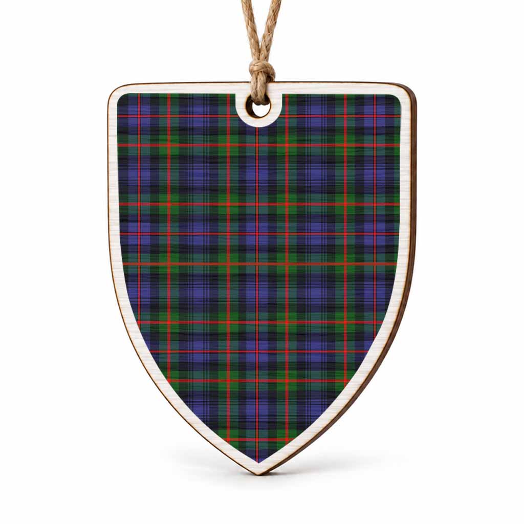 Fleming Tartan Shield Wood Ornament , Pick Your Clan & Regional Plaid