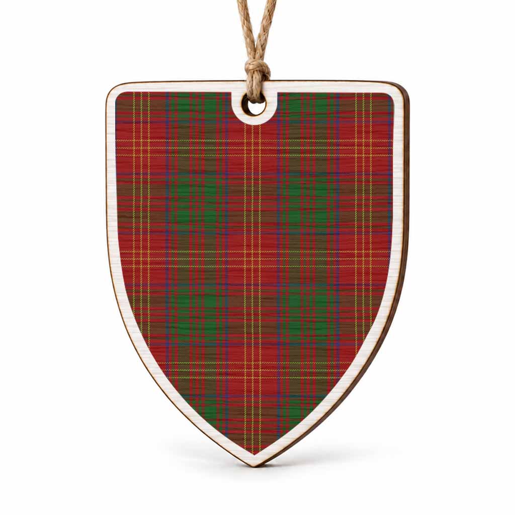 Burns Tartan Shield Wood Ornament , Pick Your Clan & Regional Plaid