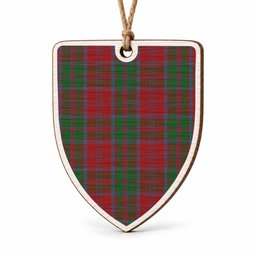 Drummond Tartan Shield Wood Ornament , Pick Your Clan & Regional Plaid