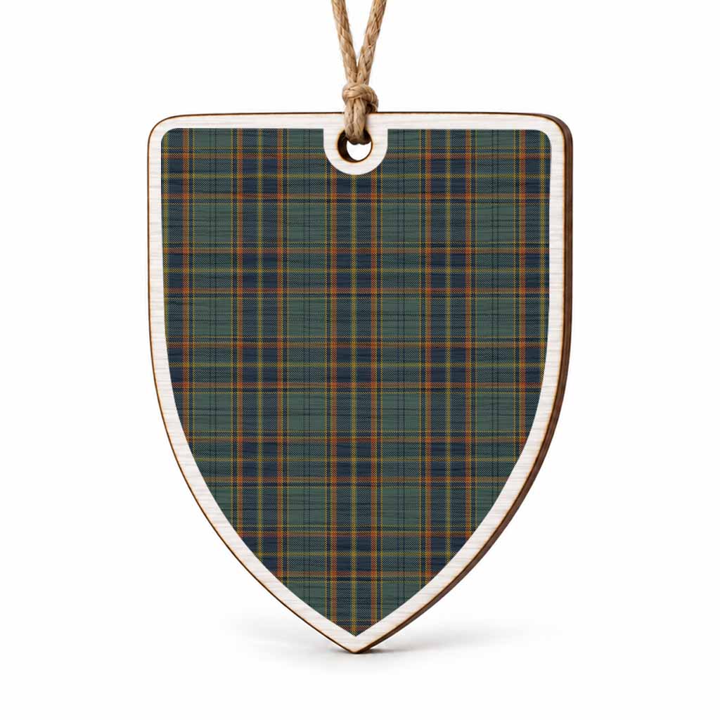 Antrim Tartan Shield Wood Ornament , Pick Your Clan & Regional Plaid
