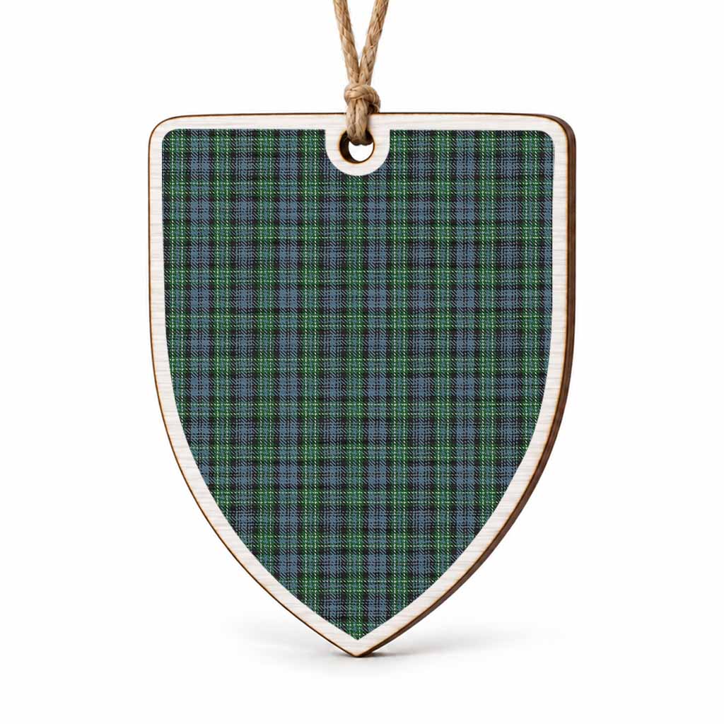 Arbuthnot Tartan Shield Wood Ornament , Pick Your Clan & Regional Plaid