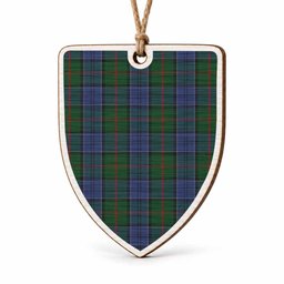 Colquhoun Tartan Shield Wood Ornament , Pick Your Clan & Regional Plaid