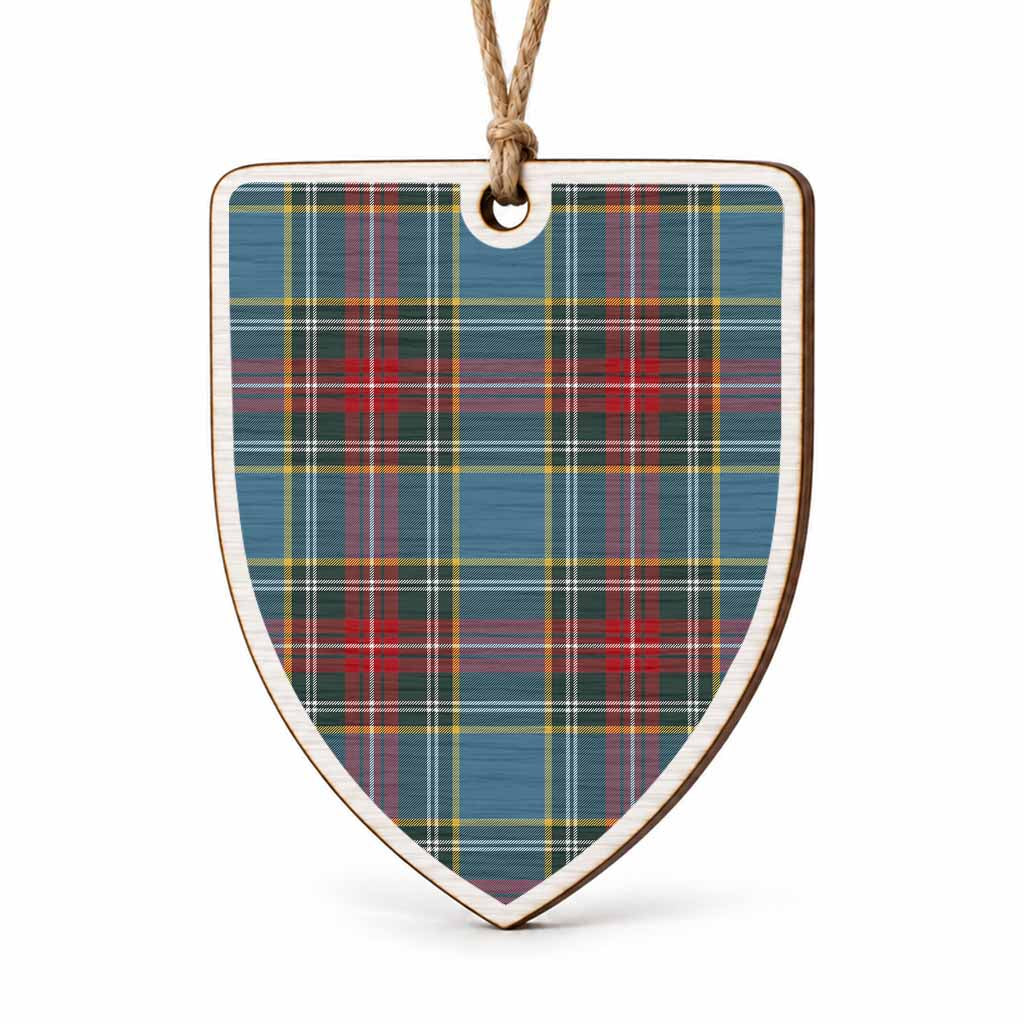 Beaton Tartan Shield Wood Ornament , Pick Your Clan & Regional Plaid