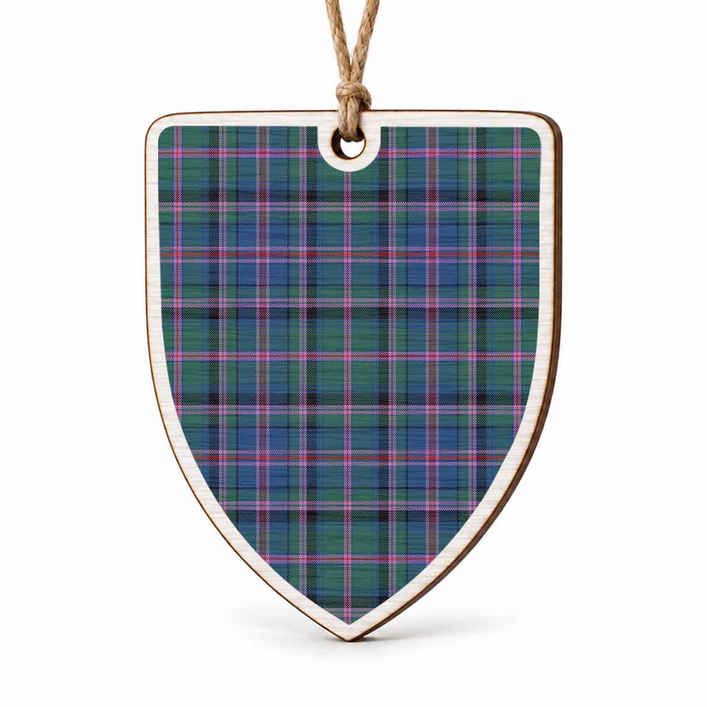 Cooper Tartan Shield Wood Ornament , Pick Your Clan & Regional Plaid