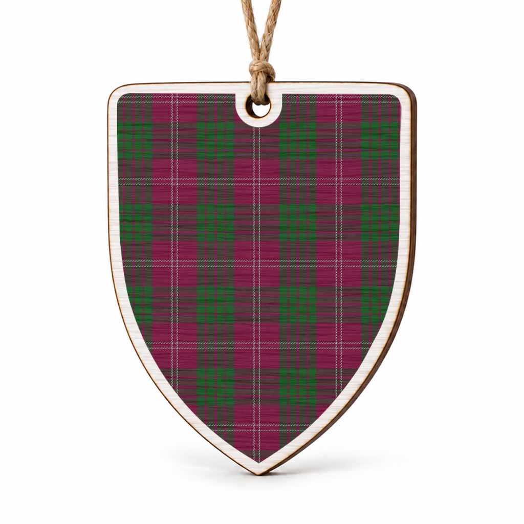 Crawford Tartan Shield Wood Ornament , Pick Your Clan & Regional Plaid