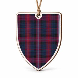 Bevan (Evans) of Wales Tartan Shield Wood Ornament , Pick Your Clan & Regional Plaid