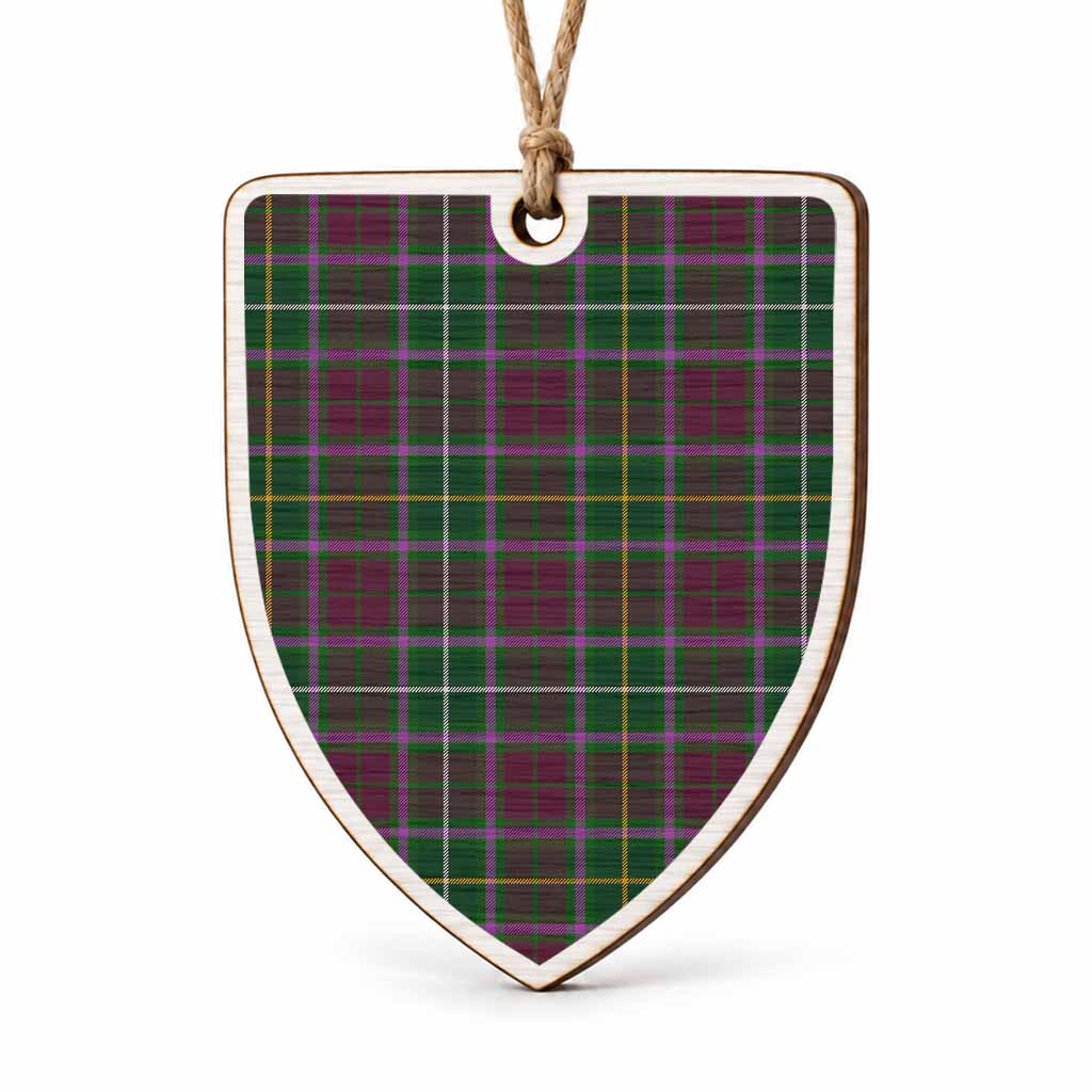 Crosbie Tartan Shield Wood Ornament , Pick Your Clan & Regional Plaid