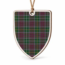 Crosbie Tartan Shield Wood Ornament , Pick Your Clan & Regional Plaid