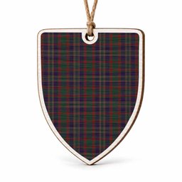 Cork Tartan Shield Wood Ornament , Pick Your Clan & Regional Plaid