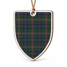 Allison Tartan Shield Wood Ornament , Pick Your Clan & Regional Plaid