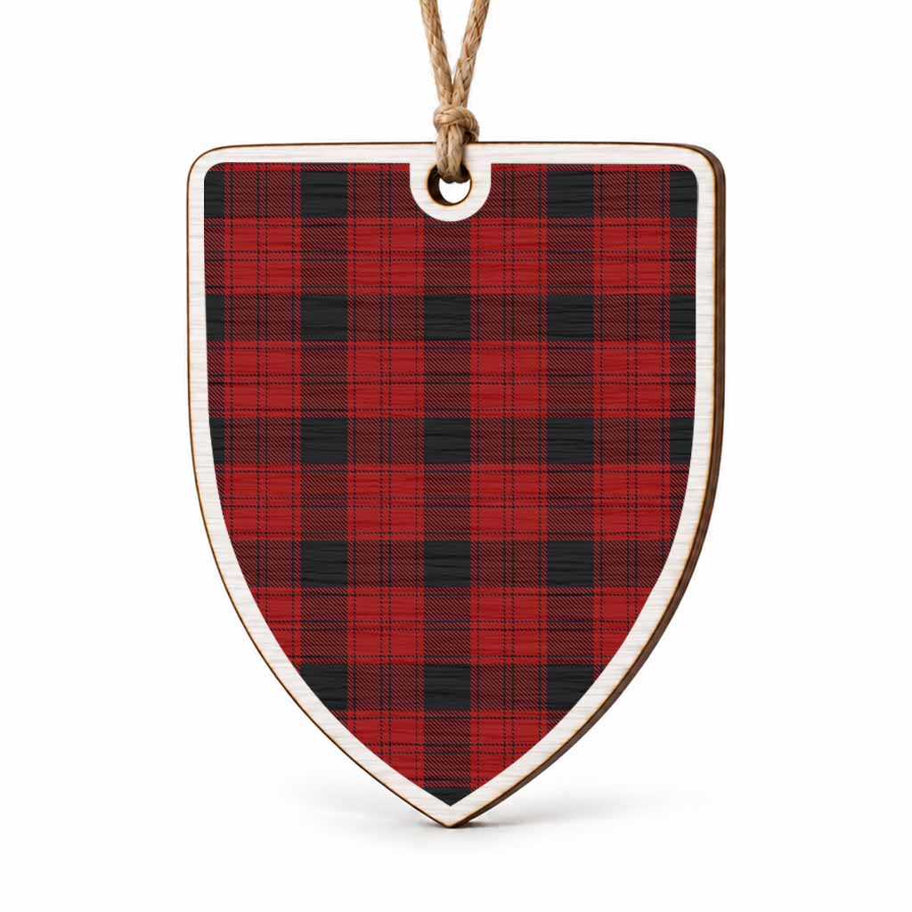 Ewing Tartan Shield Wood Ornament , Pick Your Clan & Regional Plaid