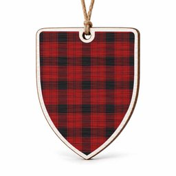 Ewing Tartan Shield Wood Ornament , Pick Your Clan & Regional Plaid