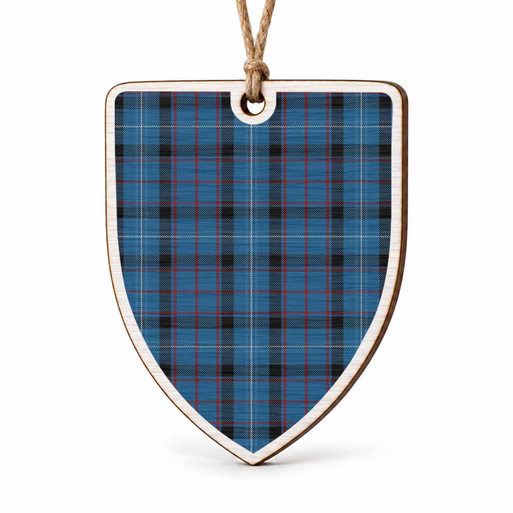 Fitzgerald Tartan Shield Wood Ornament , Pick Your Clan & Regional Plaid
