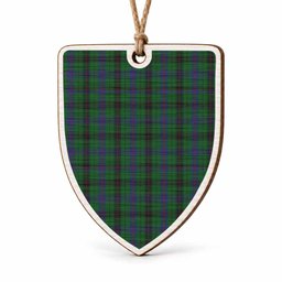 Davidson Tartan Shield Wood Ornament , Pick Your Clan & Regional Plaid