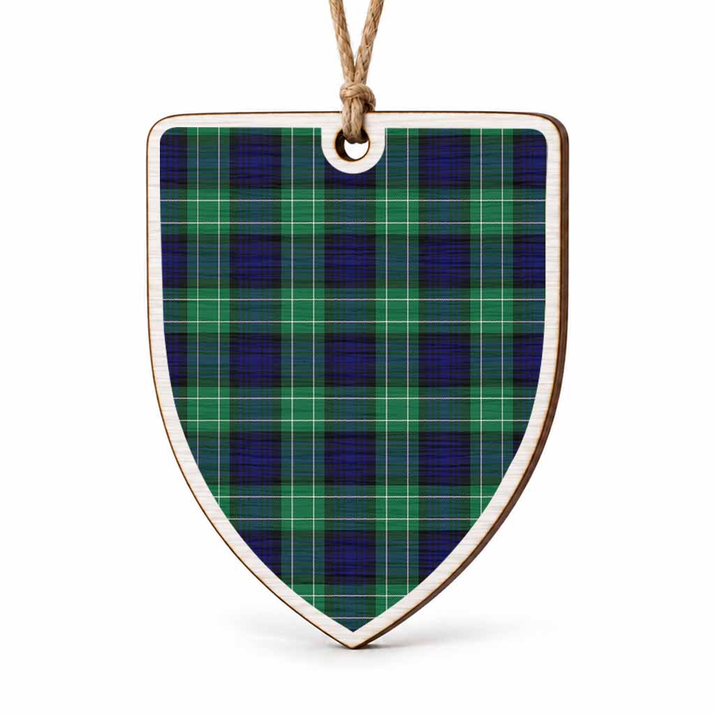 Abercrombie Tartan Shield Wood Ornament , Pick Your Clan & Regional Plaid
