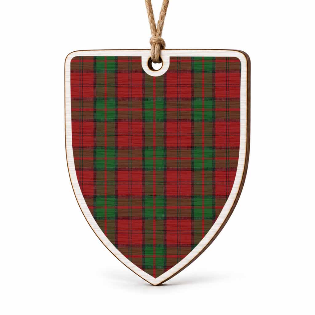 Dunbar Tartan Shield Wood Ornament , Pick Your Clan & Regional Plaid