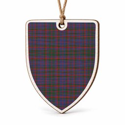 Cumming Tartan Shield Wood Ornament , Pick Your Clan & Regional Plaid