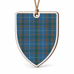 Bain Tartan Shield Wood Ornament , Pick Your Clan & Regional Plaid
