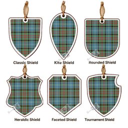 Cathcart Tartan Shield Wood Ornament , Pick Your Clan & Regional Plaid