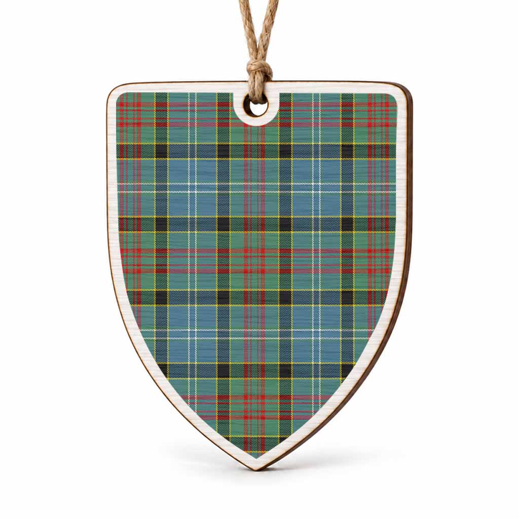 Cathcart Tartan Shield Wood Ornament , Pick Your Clan & Regional Plaid