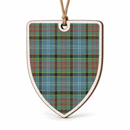 Cathcart Tartan Shield Wood Ornament , Pick Your Clan & Regional Plaid