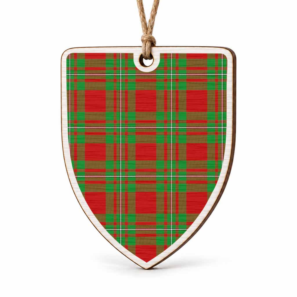 Callander Tartan Shield Wood Ornament , Pick Your Clan & Regional Plaid