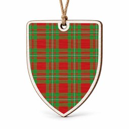 Callander Tartan Shield Wood Ornament , Pick Your Clan & Regional Plaid