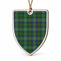 Cranstoun (Cranston) Tartan Shield Wood Ornament , Pick Your Clan & Regional Plaid